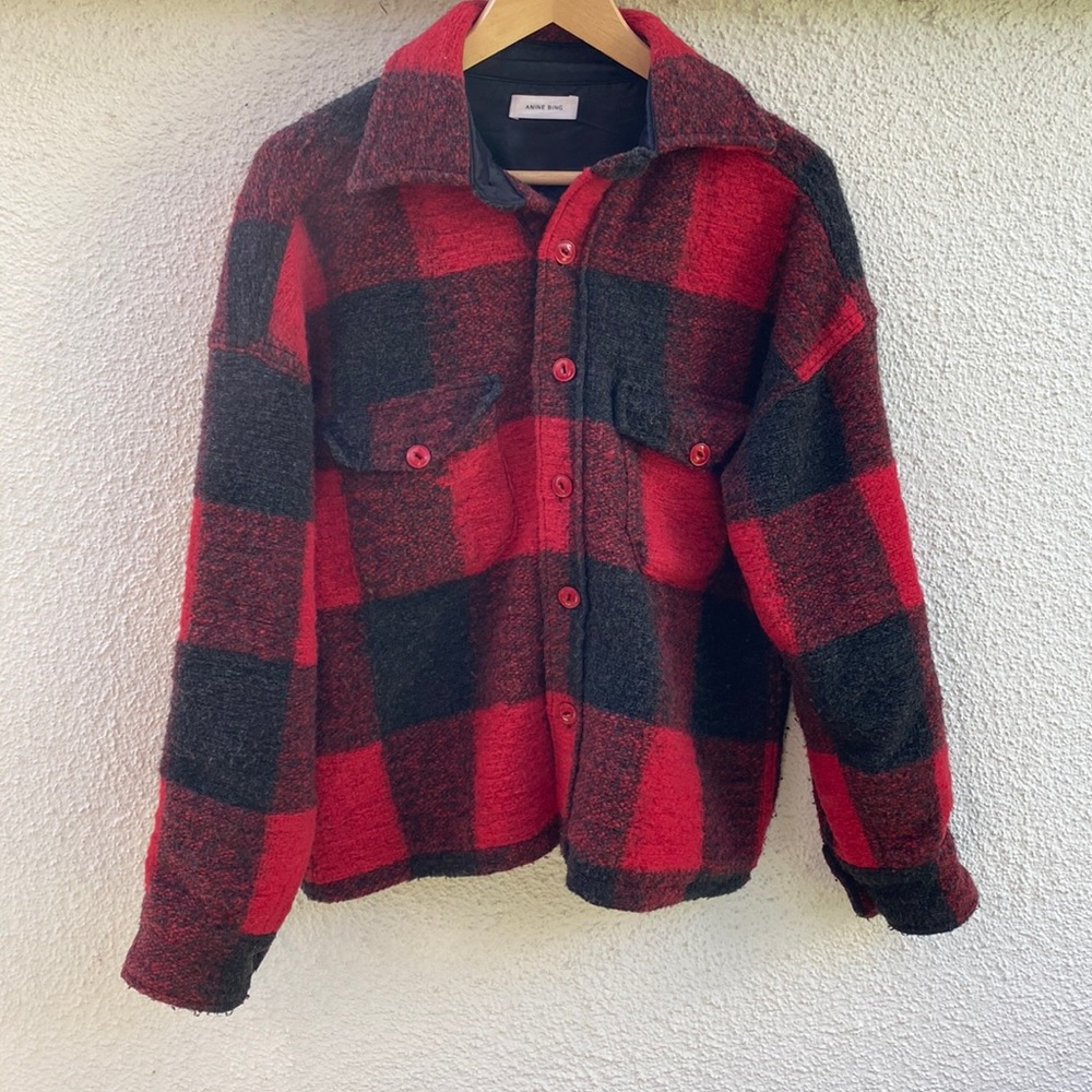 Anine Bing Bobbi plaid jacket size S/P